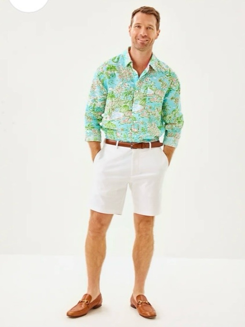 Lilly Pulitzer Men's Volk Stretch Short 8” in Resort White Size 42 NWT